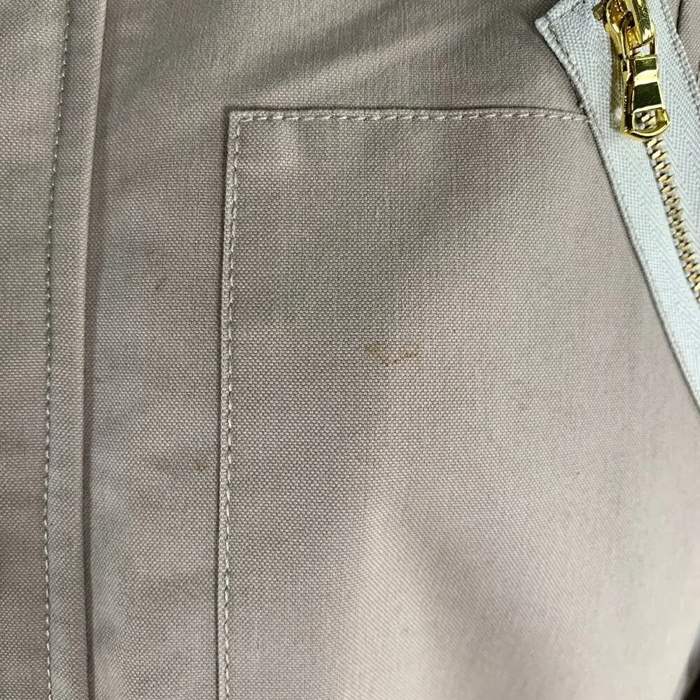 ADAM LIPPES Size 6 Khaki Cotton Blend Military Jacket